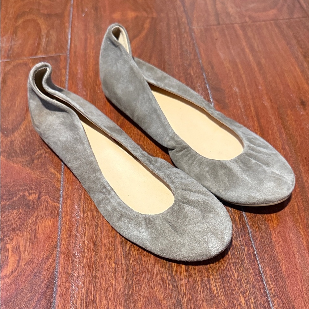 J. Crew Gray Suede Flats